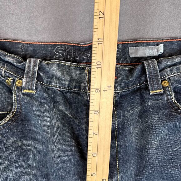 VTG Levi's SilverTab Jeans Mens 36x32 (36x30) Boot Wide Leg Denim Pants Y2K - Picture 6 of 15